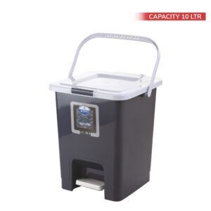 Joyo Square Pedal Dust-Bin (Grey-Assembled) - 10 L: 1 Unit