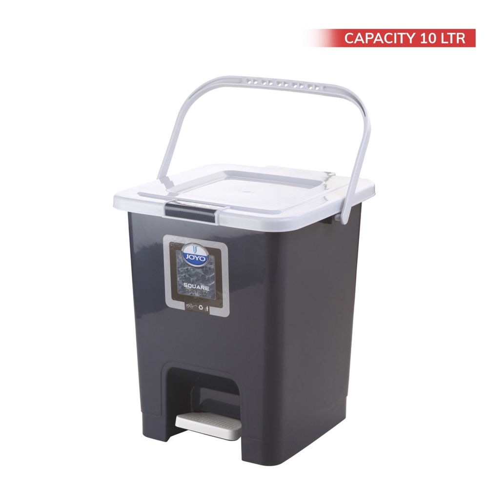 Joyo Square Pedal Dust-Bin (Grey-Assembled) - 10 L: 1 Unit