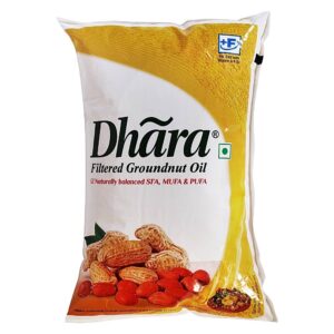 Dhara Filtered Groundnut Oil Pouch: 910 g