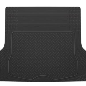 (1) Suzec 3039 - Universal Dustproof, Waterproof, Foldable, Trimmable Antiskid Car Dicky, Trunk, Boot Mat for All Cars (Size: Large, Colour: Black)|Polyvinyl Chloride (1)