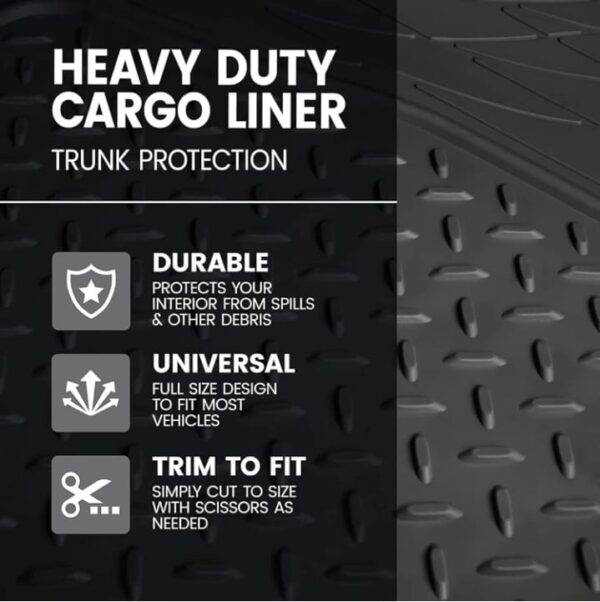 (1) Suzec 3039 - Universal Dustproof, Waterproof, Foldable, Trimmable Antiskid Car Dicky, Trunk, Boot Mat for All Cars (Size: Large, Colour: Black)|Polyvinyl Chloride (1) - Image 3
