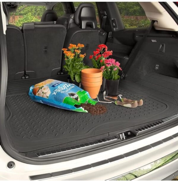 (1) Suzec 3039 - Universal Dustproof, Waterproof, Foldable, Trimmable Antiskid Car Dicky, Trunk, Boot Mat for All Cars (Size: Large, Colour: Black)|Polyvinyl Chloride (1) - Image 5