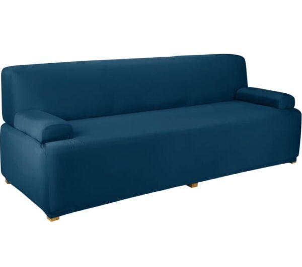 (44)Amazon Brand - Solimo Polyester Spandex Stretchable Sofa Slipcover (3 Seater, Teal) (44) - Image 3