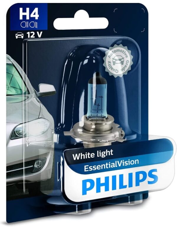 Philips 12569EVB1 H4 White Light Essential Vision Headlight (12V, 100/90W) | Xenon - Image 3