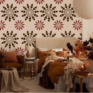 Kayra Decor Stencil for Wall Painting - Floral Design Pack of 1, 16 inch x 24 inch - (KHS441)