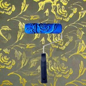 Kayra decor designer roller for wall painting 7 inch peony design roller for Wall painting roll NO08 paint Roller ( pack of 1 )
