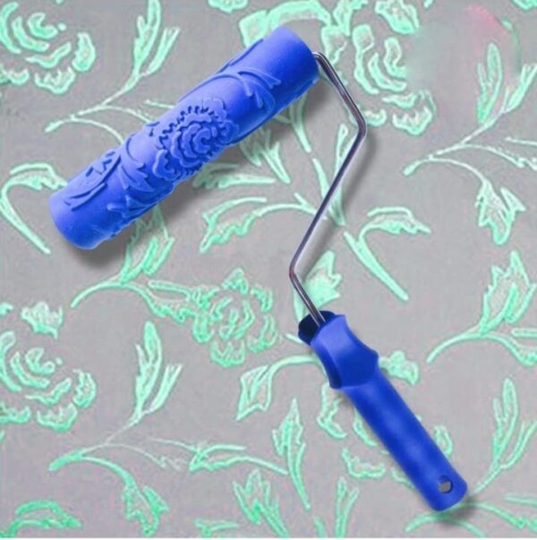 Kayra decor designer roller for wall painting 7 inch peony design roller for Wall painting roll NO08 paint Roller ( pack of 1 ) - Image 4