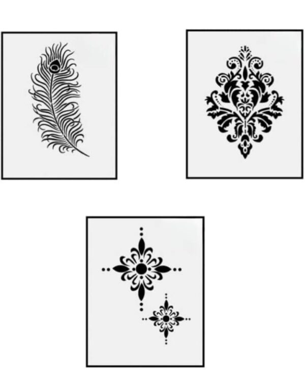 Kayra Decor KHS311238264 PVC Wall Stencil (16 x 24-inches Pack of 3) - Image 5