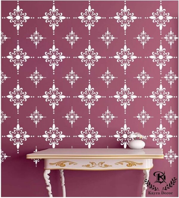 Kayra Decor KHS311238264 PVC Wall Stencil (16 x 24-inches Pack of 3) - Image 3