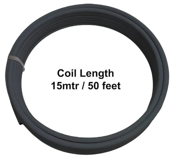 Visiaro Black PVC Coated Soft Copper Tube, Outer Dia 1/4 inch, Wall Thickness 20(L) swg, 1.5mm PVC coating, Pack of 1 - Image 2