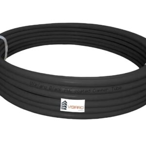 Visiaro Black PVC Coated Soft Copper Tube, Outer Dia 1/4 inch, Wall Thickness 20(L) swg, 1.5mm PVC coating, Pack of 1