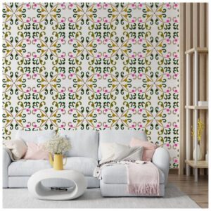 Damask Wall Design Stencil (KHS293)