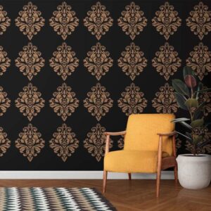 Damask Wall Design Stencil (KHS238)