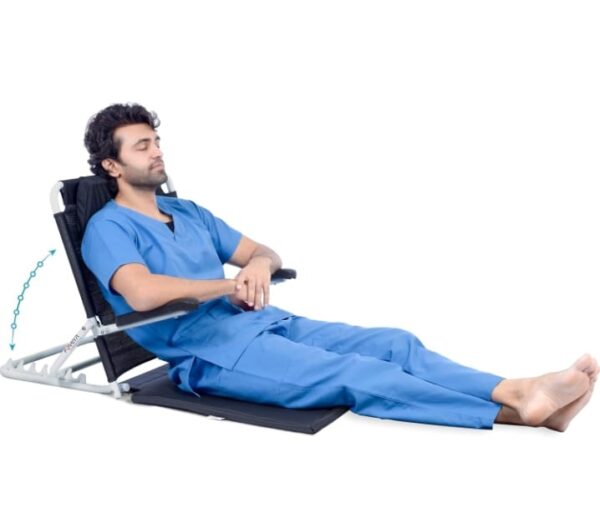 (1008) FOVERA Adjustable Hospital Back Support for Bed with Arm Rest, Back Rest Bed Chair, Bed Recliner for Patients in Bed, Large Size, Multifunction, 6 Changeable Recline Angles, Foldable & Portable (1008) (958) (1650-1699)