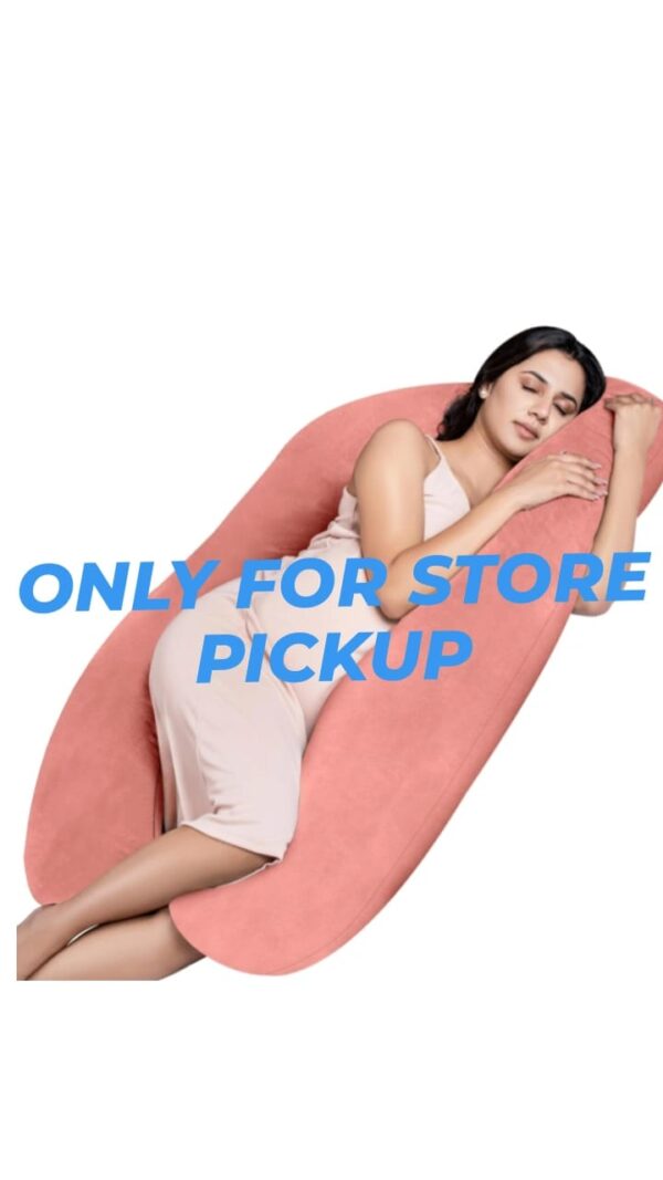 MY ARMOR Full Body U Shaped Pregnancy Pillow for Maternity & Baby Nursing | Abdomen, Hip, Spine, Neck & Head Support Cushion for Pregnant Women | Premium Velvet Outer Cover with Zip | Peach