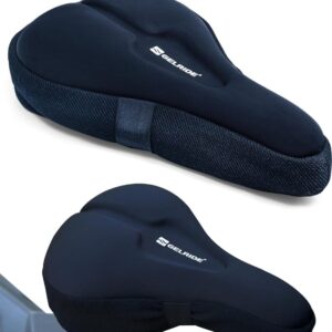 GELRIDE Advanced Gel City Bike Saddle Seat Cushion Cover for Indoor Outdoor Cycling, Exercise Cycle - Soft and Washable, 100% Gel Material, Made in India (741)