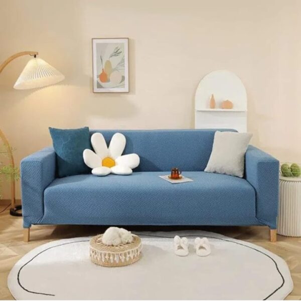 TEX-RO Sofa Cover 3 Seater Elastic Sofa Cover for Couch Sofa Covers Perfect 3 Seater Sofa Cover Stretchable Sofa Slipcover (3 Seater Sofa Cover, Sky) (742)