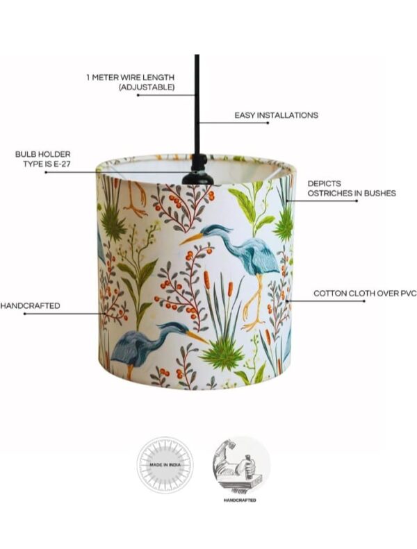 ExclusiveLane 'Ostrich Sanctuary' Pendant Hanging Light for Living Room (8.1 Inch) | Handcrafted Pendant Light for Ceiling Light for Living Room Hanging Light for Balcony Hanging Lamp for Bedroom (1108,1109) - Image 2