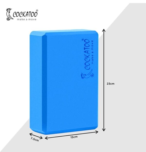 Cockatoo Yoga Block - Supportive Latex-Free EVA Foam Soft Non-Slip Surface for Yoga, Yoga Bricks Pack Of 1 - Image 2