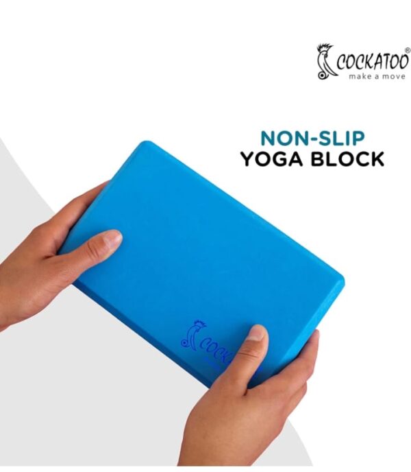 Cockatoo Yoga Block - Supportive Latex-Free EVA Foam Soft Non-Slip Surface for Yoga, Yoga Bricks Pack Of 1 - Image 3
