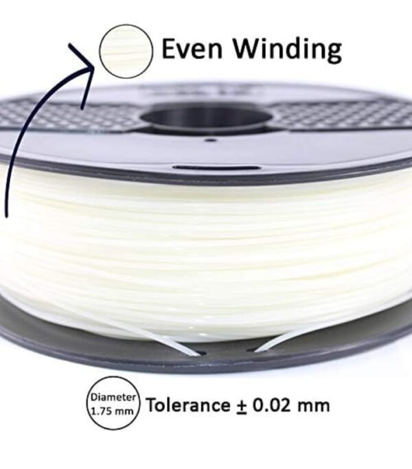 WOL3D 1kg 2024 New PLA PRO+ with Improved formula (NATURAL WHITE) Made in India 3D Filament - Image 2