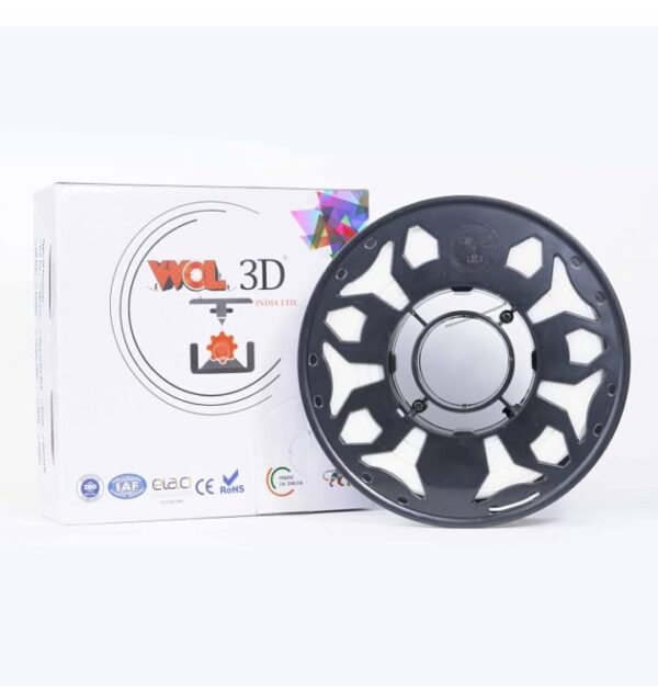 WOL3D 1kg 2024 New PLA PRO+ with Improved formula (NATURAL WHITE) Made in India 3D Filament