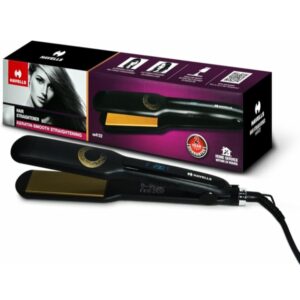 (795) Havells HS4122 Keratin Wide Plate Hair Straightener with Digital Display & Adjustable Temperature; Heats Up Fast; for All Hair Types; Worldwide Voltage Compatible (Black) (795)