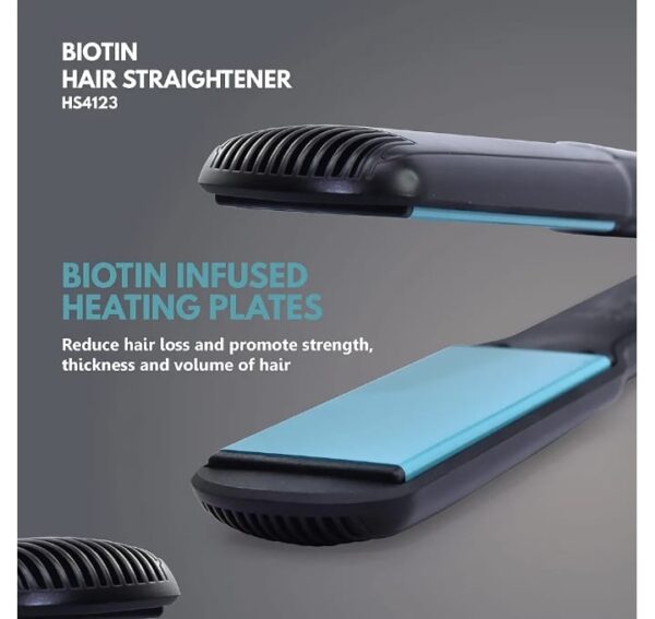 Havells HS4123 Biotin Infused Wide Plates & Temperature Control Hair Straightener (Black) (798) - Image 3