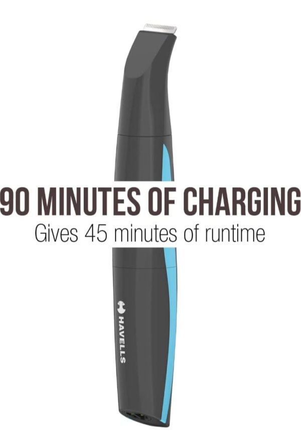 (803) Havells Multi Grooming Kit Gs6532, 5-In-1 With Protective Combs, Rechargeable - All-In-One Trimmer Comes Wth Pouch, Corded Electric (Grey) - Men ( 803) - Image 4