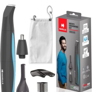 (803) Havells Multi Grooming Kit Gs6532, 5-In-1 With Protective Combs, Rechargeable - All-In-One Trimmer Comes Wth Pouch, Corded Electric (Grey) - Men ( 803)