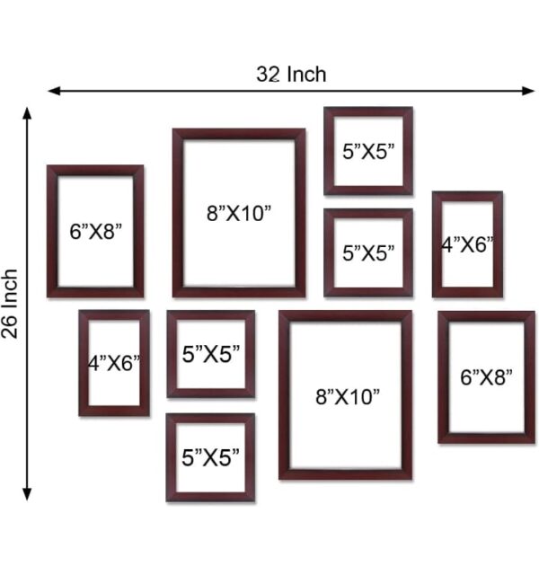(650)Amazon Brand - Solimo Photo Frame Set (Rosewood_SPF-1571) (650) - Image 2