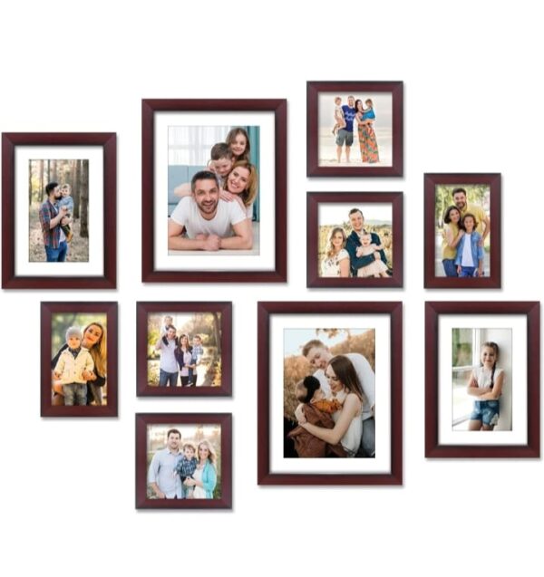 (650)Amazon Brand - Solimo Photo Frame Set (Rosewood_SPF-1571) (650) - Image 3