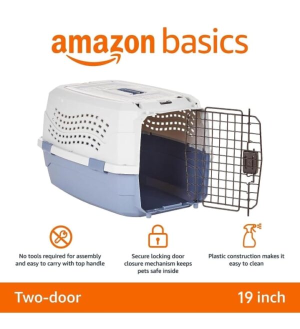 AmazonBasics Two Door Top Load Pet Kennel (23-inch) - Image 2