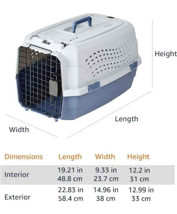 AmazonBasics Two Door Top Load Pet Kennel (23-inch) - Image 3