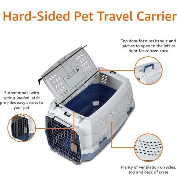 AmazonBasics Two Door Top Load Pet Kennel (23-inch) - Image 4