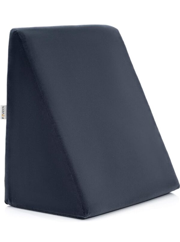 1096) FOVERA Wedge Cushion | | Wedge Pillow Memory Foam for Back Support, Acid Reflux, Snoring, GERD, Leg Elevation, Pregnancy (Dark Grey, 18L x 17.5W x 11H Inch) (1096) - Image 5