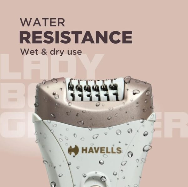 (806)Havells FD5051 Epilator, Hair Removal for Women, Wet & Dry, Cordless, Rechargeable (White)(806) - Image 3
