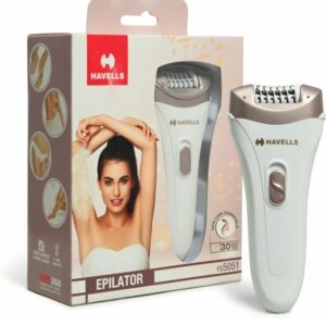 (806)Havells FD5051 Epilator, Hair Removal for Women, Wet & Dry, Cordless, Rechargeable (White)(806)