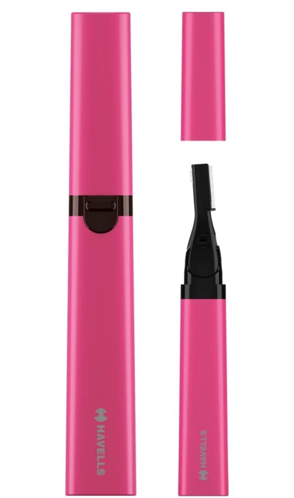 (808)Havells Women Fd5006 Corded Electric Trimmer, Easy And Smooth Hair Removal, Ideal For Upper Lip, Side Burns And Precise Shaping Of Eyebrows (Pink) (808)