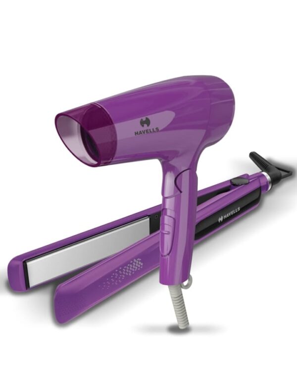 (801)Havells HC4025 Limited Edition Styling Pack Combo (1200 W Dryer + Straightener (Purple)(801) - Image 5