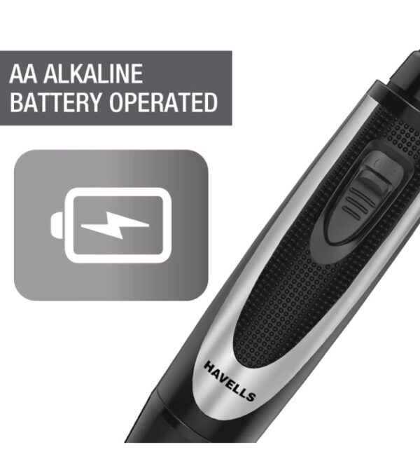 (809)Havells Ne6322 Nose&Ear Hair Trimmer,Battery Operated&Easy To Carry (Black), Unisex (809) - Image 3