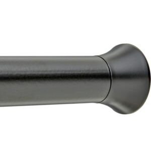amazon basics Adjustable -Length Shower Curtain Tension Rod - 36-54 inch, Black  (877 945 876)