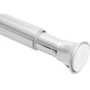 (879) amazon basics Shower Adjustable -Length Curtain Tension Rod - 24-36', Chrome (879) (1803-1802)