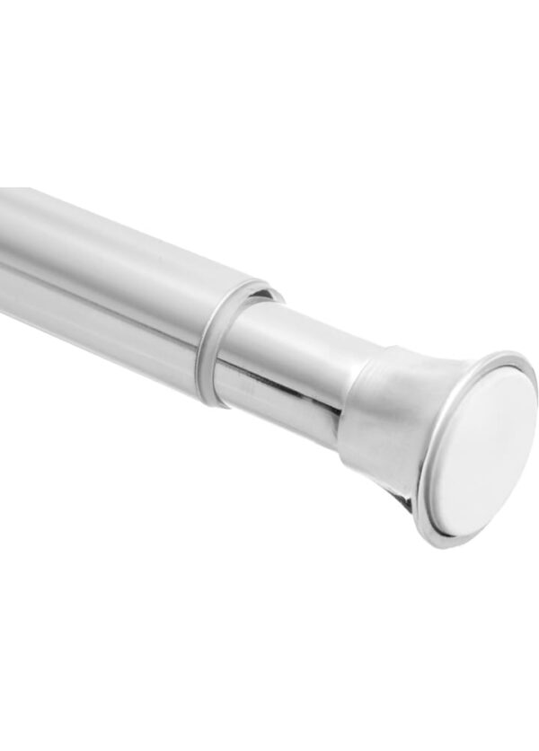 (879) amazon basics Shower Adjustable -Length Curtain Tension Rod - 24-36', Chrome (879) (1803-1802)
