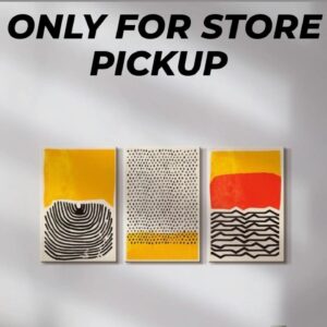 (873) 999STORE wooden stretched paintings with frame wall paintings Abstract Yellow Black Orange Wall Art big canvas for living room (30X16 Inch) S3FCanvas217 (873)