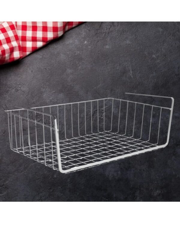 (866) Go Hooked Undershelf Basket Large 8 Inch Space Saving Durable Versatile Heavy Duty Sleek and Sturdy Efficient Compact and Durable Modern Robust Elegant Set of 2 (866) - Image 4