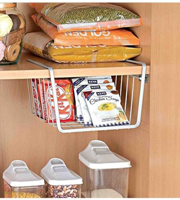 (866) Go Hooked Undershelf Basket Large 8 Inch Space Saving Durable Versatile Heavy Duty Sleek and Sturdy Efficient Compact and Durable Modern Robust Elegant Set of 2 (866) - Image 2