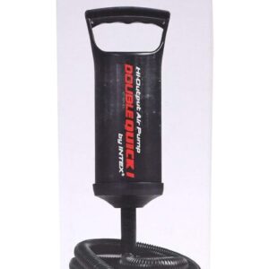 Intex Double Quick Hand Pump, Air Pump for Inflatables (Black, Pack of 1)