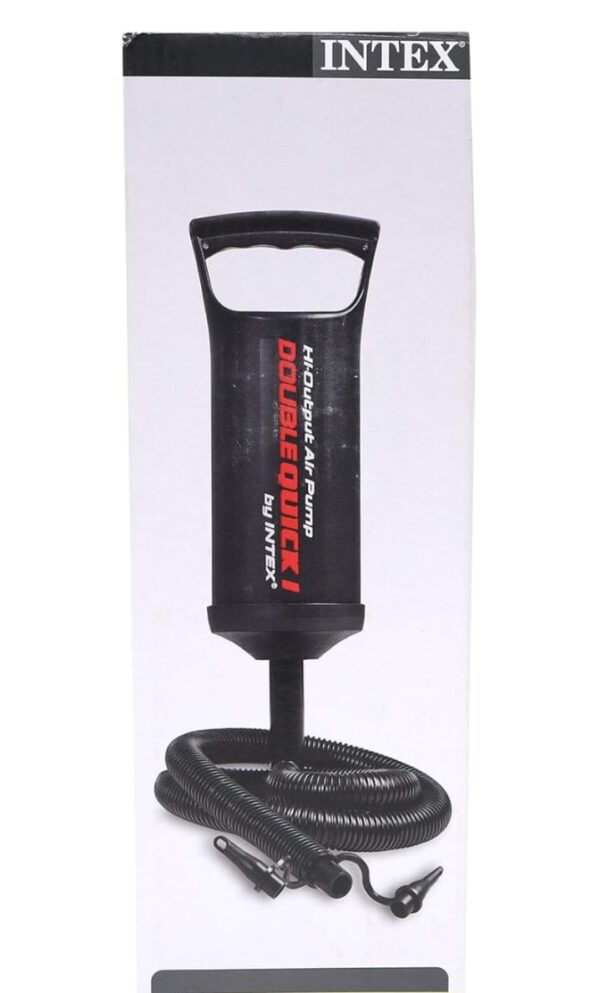 Intex Double Quick Hand Pump, Air Pump for Inflatables (Black, Pack of 1)