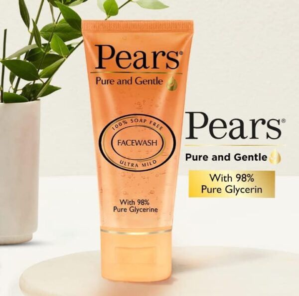 PEARS Pure and Gentle Daily Cleansing Facewash, Mild Cleanser With Glycerine, Balances PH, 100% Soap Free, 150 g  EXP-4/25 - Image 4